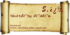 Skultéty Ádám névjegykártya